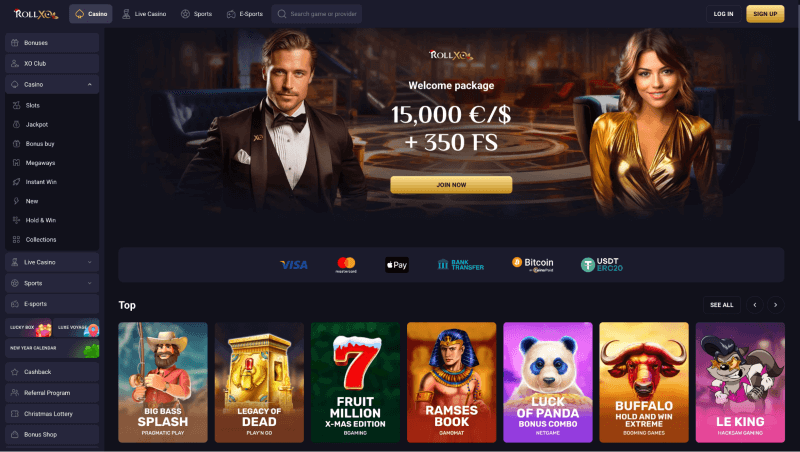 RollXO webpage
