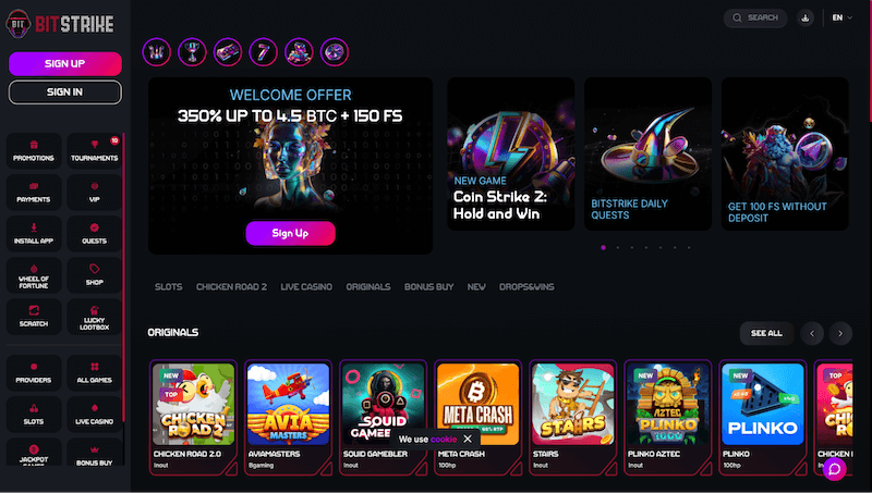 BitStrike webpage